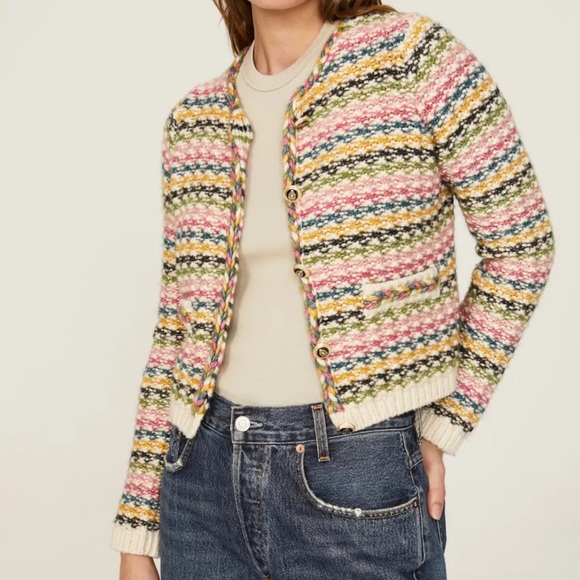 BA&SH BIANCA CARDIGAN - MULTICOLOR SIZE S - Picture 6 of 7